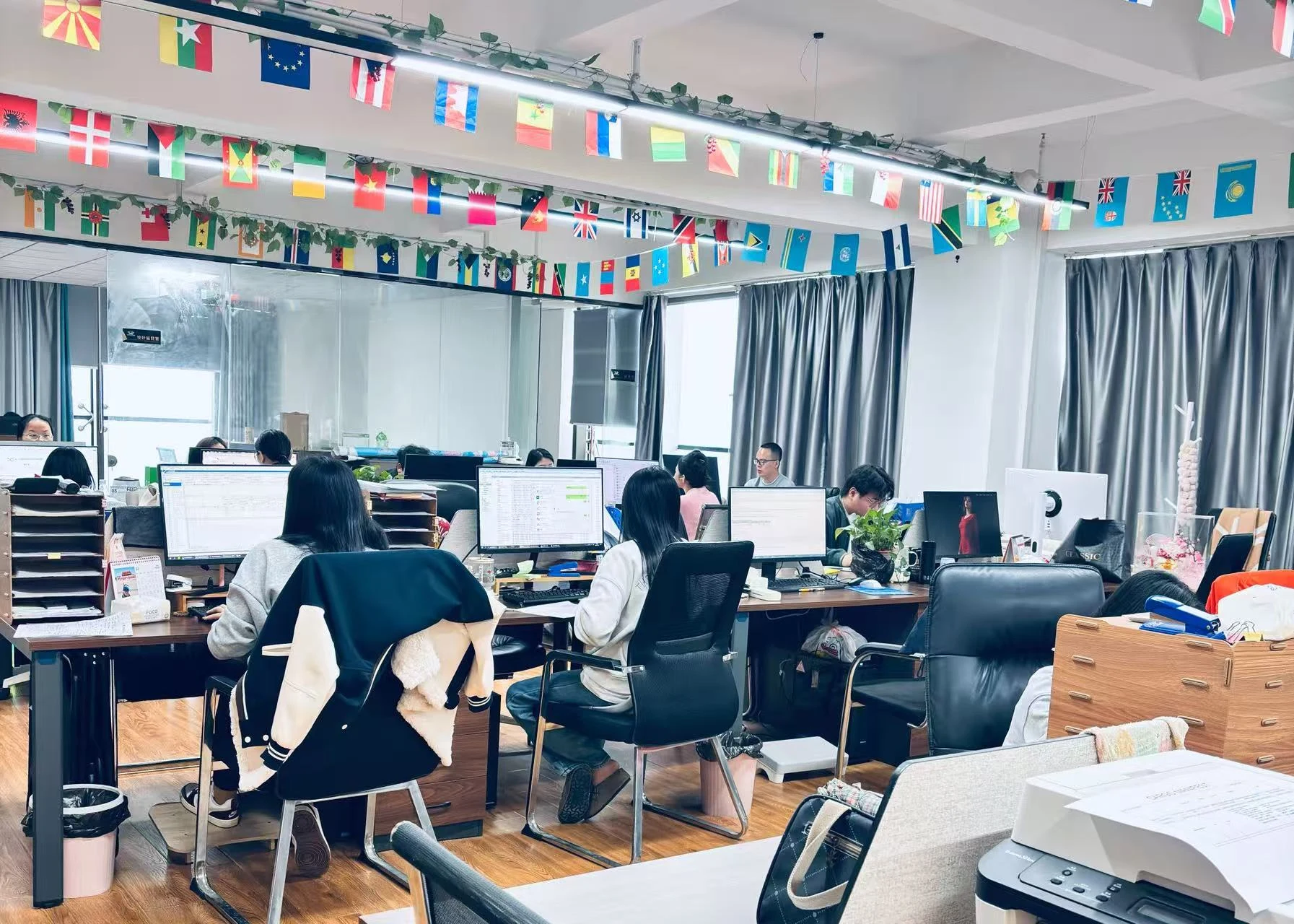 DGA Shanghai office team working at their desks